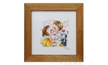 กรอบผ้าปักครอสติชใส่กรอบ กรอบรูปผ้าปัก-กรอบรูปไม้สัก